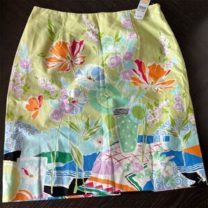 Talbots Vintage Floral A-Line Skirt Women's Size 6P colorful Knee Length